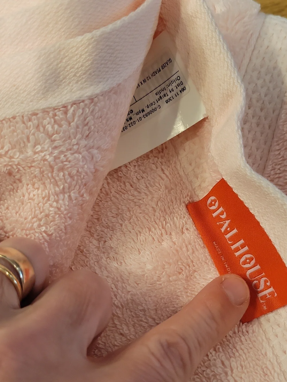NWT Opalhouse Pink Peach Towel Handcloth Set